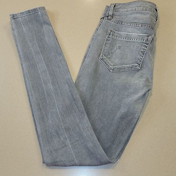 Goldsign Lure Gray Distressed Skinny Jeans - Picture 15 of 16